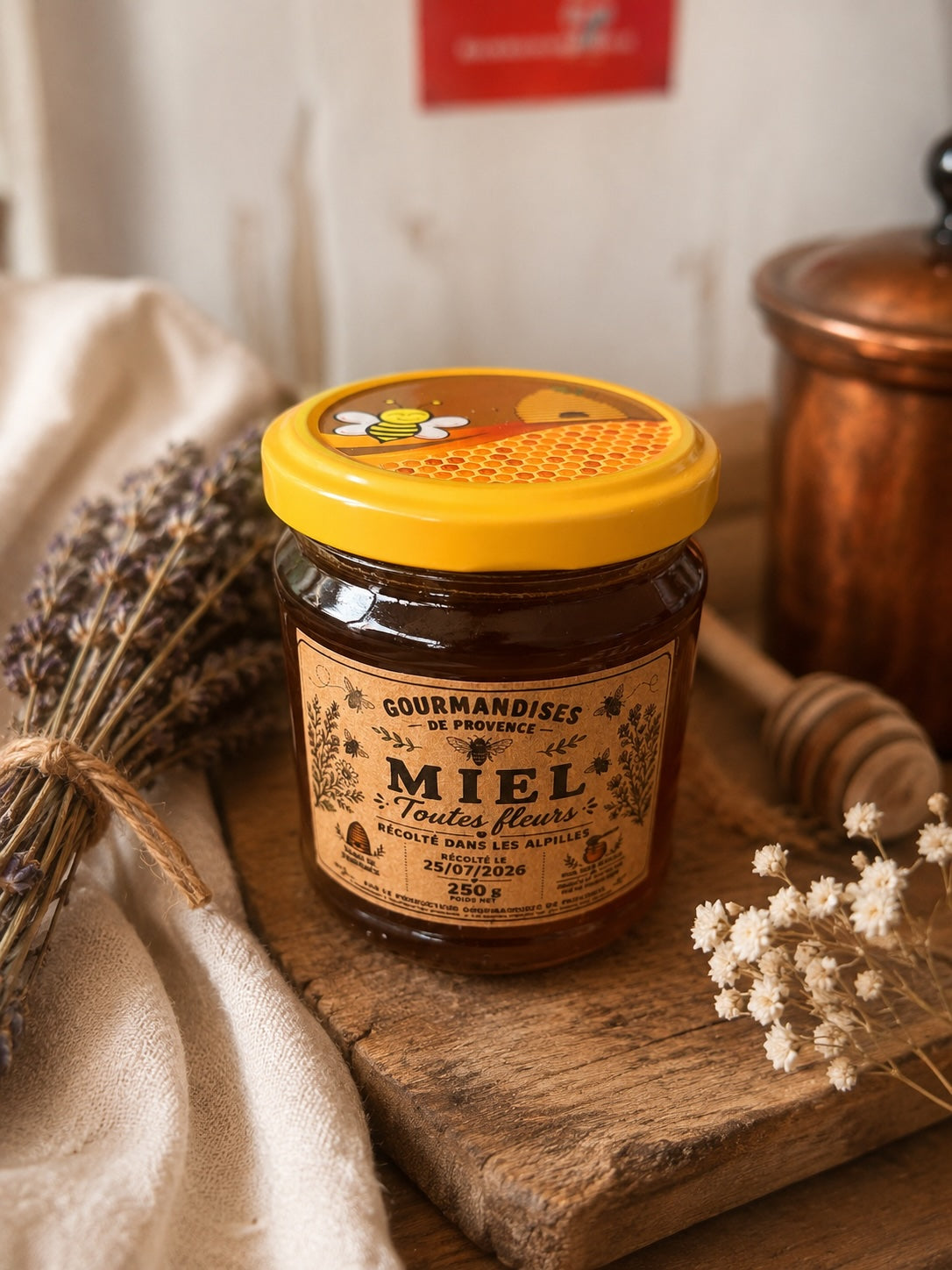 Pot de miel toutes fleurs 250g – Gourmandises de Provence
